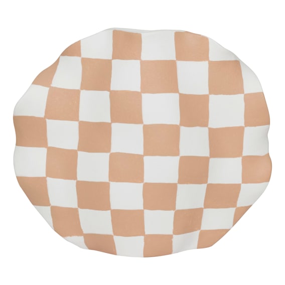 Gia Vase Small 37x31cm in White / Caramel