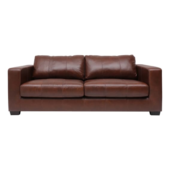 Gordon 3 Seater Sofa in Leather Natural