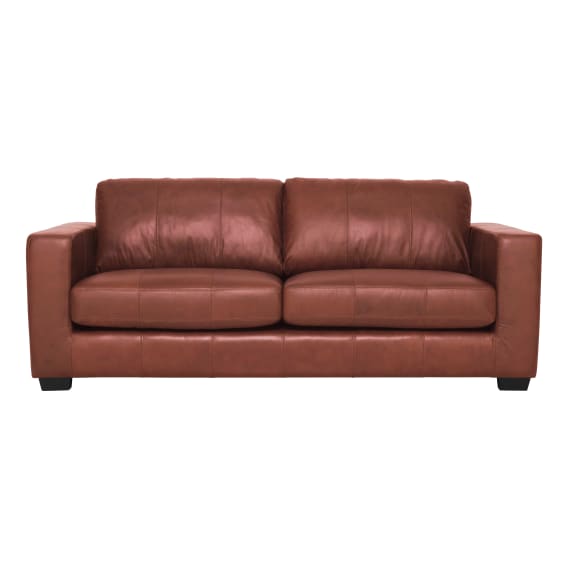 Gordon 3 Seater Sofa in Leather Cognac