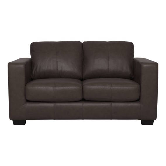 Gordon 2 Seater Sofa in Leather Dark Chocolate