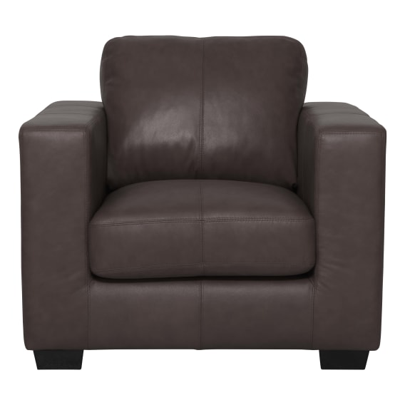 Gordon Armchair in Aniline Leather Dark Chocolate