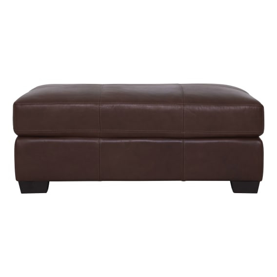 Gordon Ottoman in Leather Natural