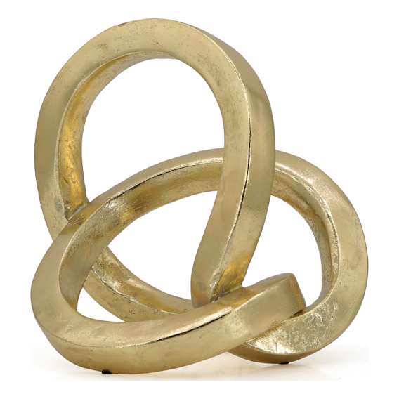 Golden Ties Sculpture 22x20cm in Gold