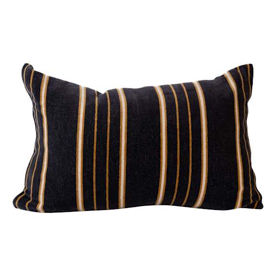 Gramercy Feather Fill Cushion 90x40cm in Midnight / Mustard