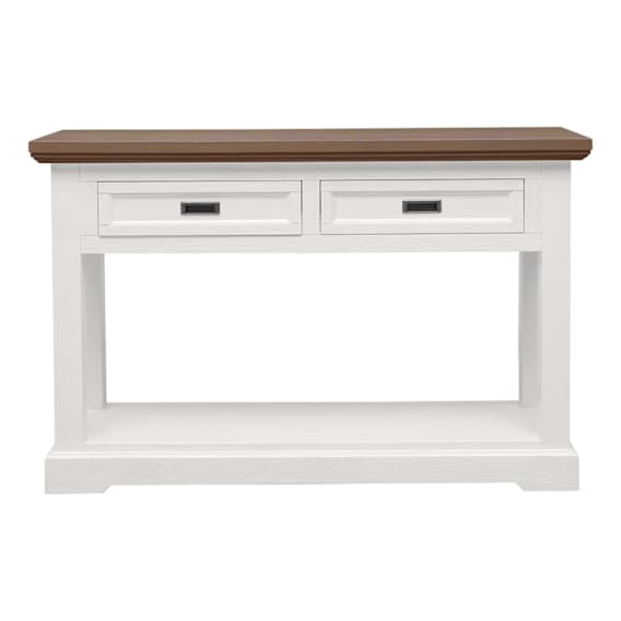 Hamptons Console Table 125cm in Acacia Two Tone