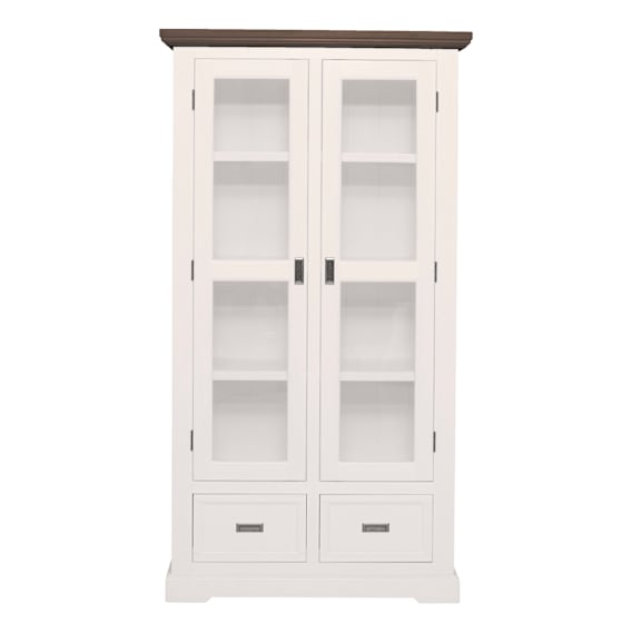 Hamptons Display Unit in Acacia Two Tone