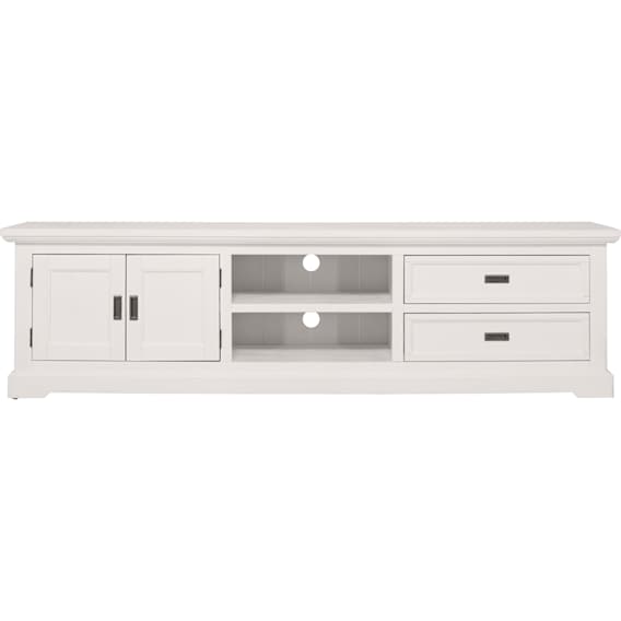 Hamptons Entertainment Unit 220cm in Acacia White