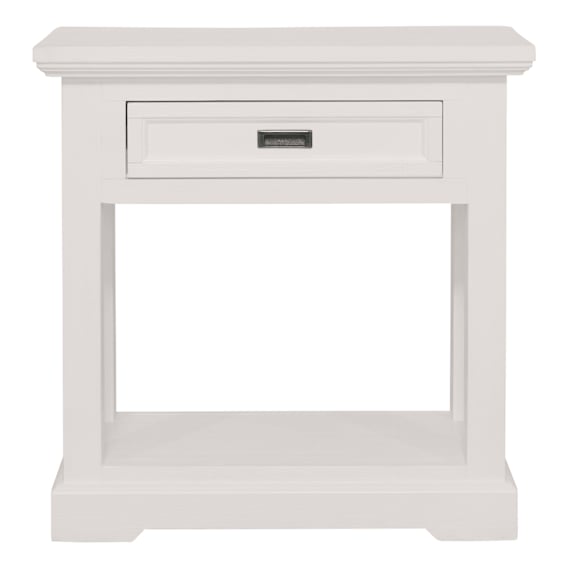 Hamptons Console Table 80cm Drawer in Acacia White