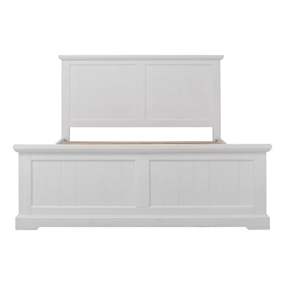 Hamptons Queen Bed Frame  in Acacia White