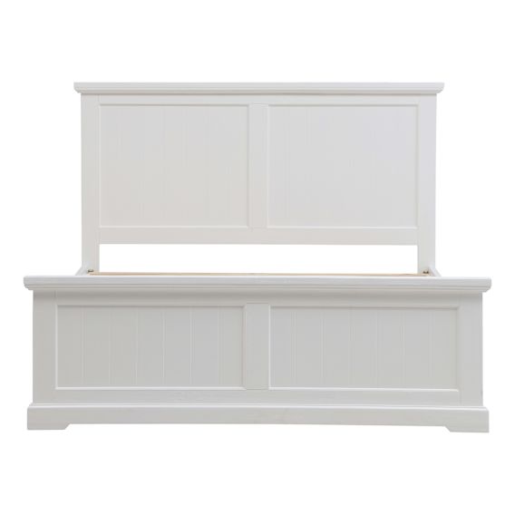 Hamptons King Bed Frame  in Acacia White