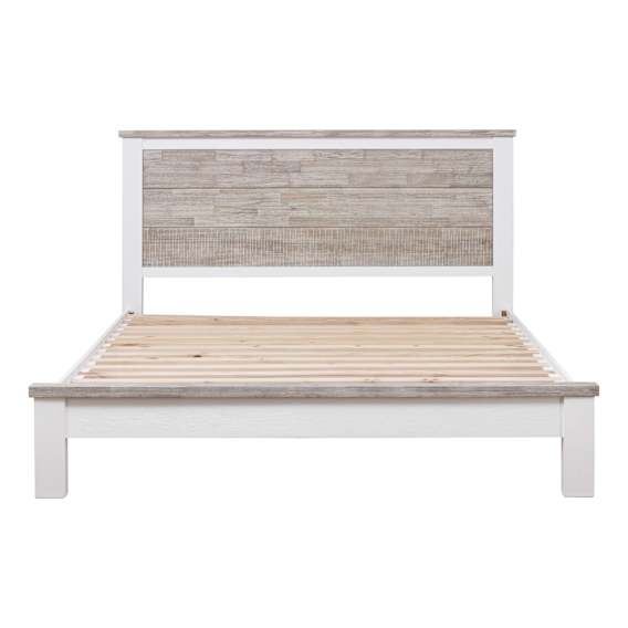 Halifax King Bed Frame in Acacia Grey / White
