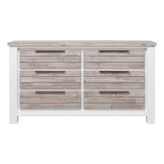 Halifax 6 Drawer Dresser in Acacia Grey / White