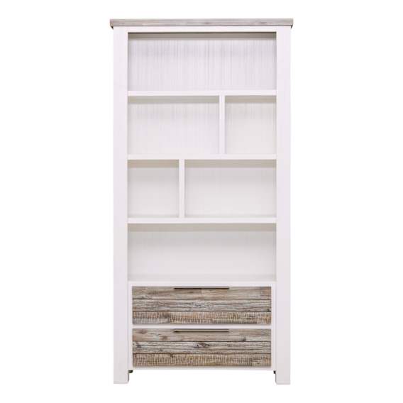 Halifax Bookcase in Acacia Grey / White