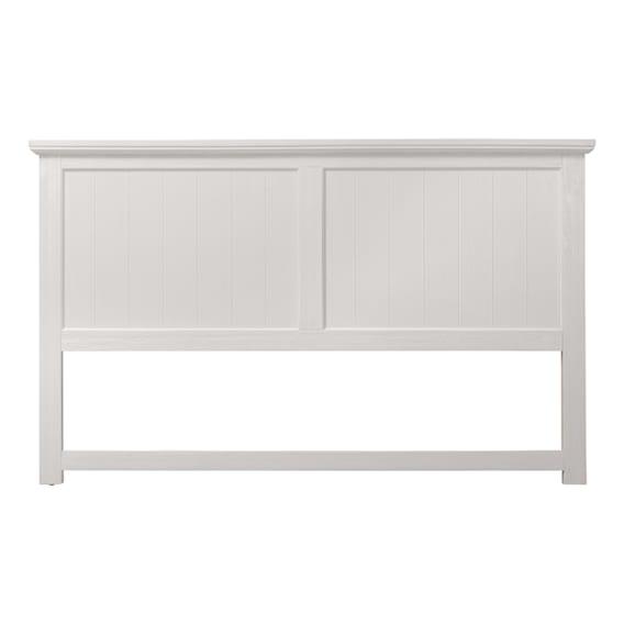 Hamptons Queen Bed Head in White