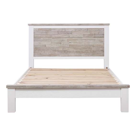 Halifax Queen Bed Frame in Acacia Grey / White