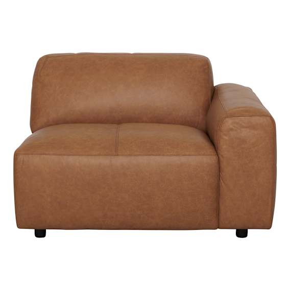 Harry Sofa End RHF in Urbane Leather Light Brown