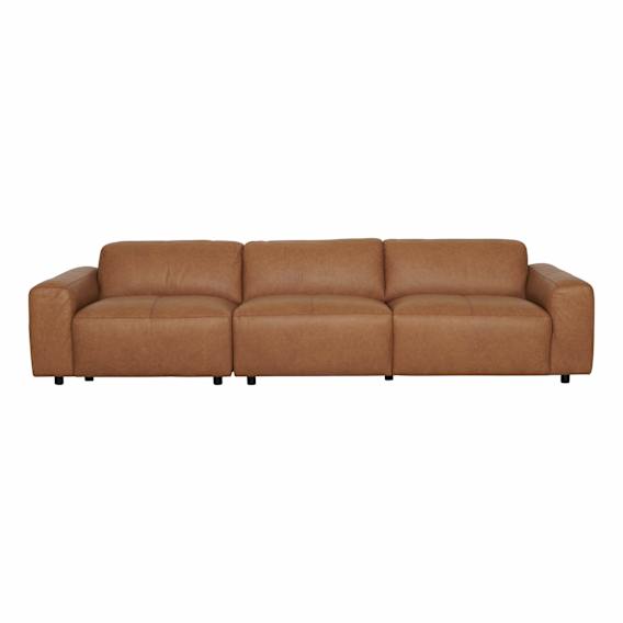Harry 4.5 Seater Sofa in Ultra Leather Light Brown