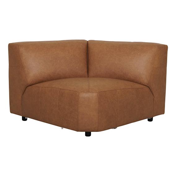 Harry Sofa Corner in Urbane Leather Light Brown