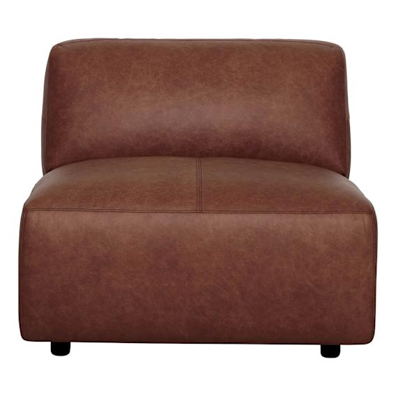 Harry Sofa Single Extension in Urbane Leather Dark Brown
