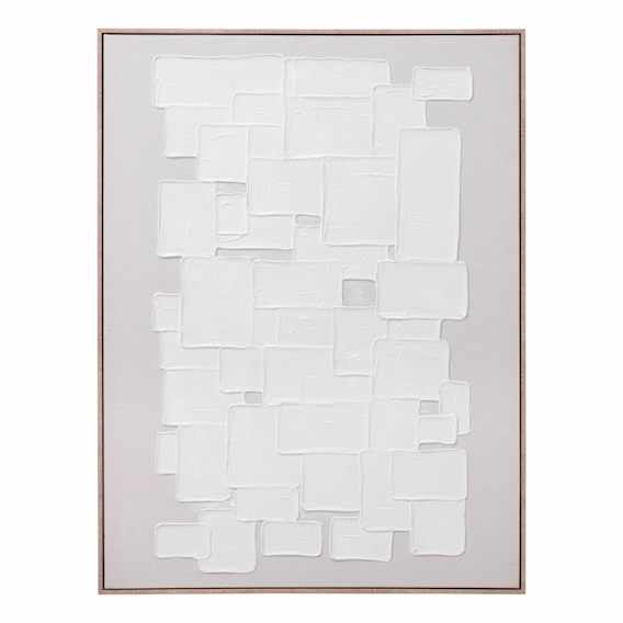 Harmonious Squares Box Framed Canvas in 93 x 123cm