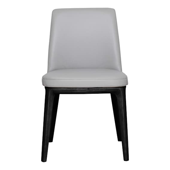 Hayes Dining Chair in Leather Pewter / Black