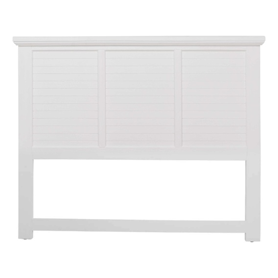 Hamptons Double Bedhead Horizontal Panel in Acacia White