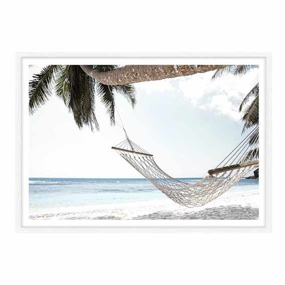 Hammock Haven Framed Print in 133 x 95cm