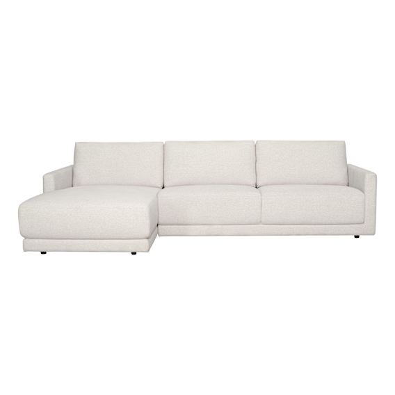 Hendrix 3 Seater Sofa + Chaise LHF in Prince White