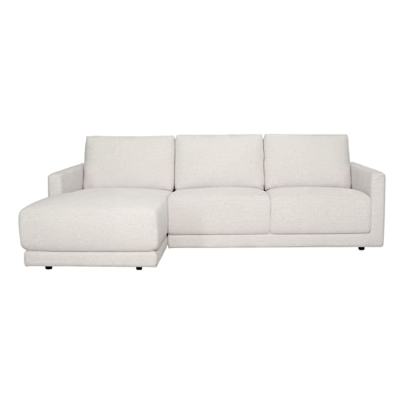 Hendrix 2 Seater Sofa + Chaise LHF in Prince White