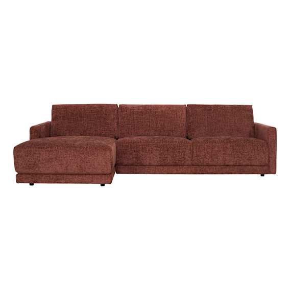 Hendrix 3 Seater Sofa + Chaise LHF in Lila Rust