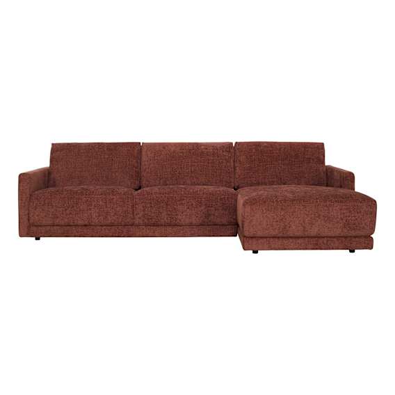 Hendrix 3 Seater Sofa + Chaise RHF in Lila Rust