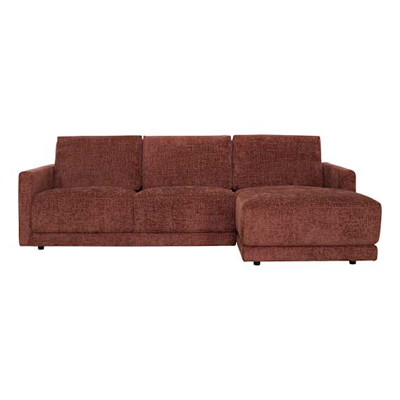 Hendrix 2 Seater Sofa + Chaise RHF in Lila Rust