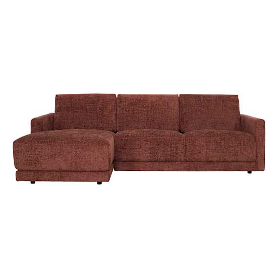 Hendrix 2 Seater Sofa + Chaise LHF in Lila Rust