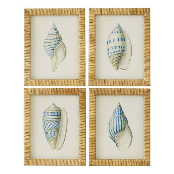 Heron Framed Print Set of 4 in 24 x 30cm