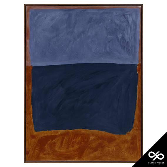 Headland Portrait Box Framed Canvas in 78 x 103cm Walnut Stain