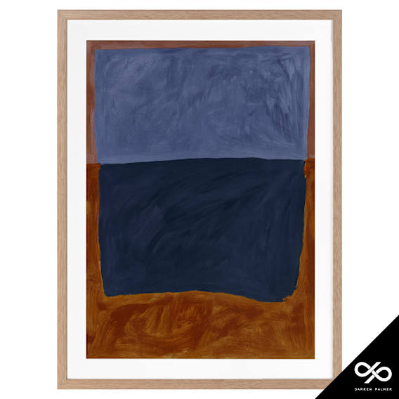 Headland Portrait Framed Print in 68 x 84cm Oak Stain