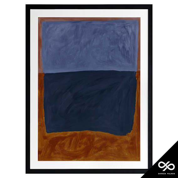 Headland Portrait Framed Print in 68 x 84cm Black