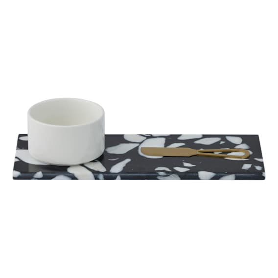 Hide Terrazzo Set of 3 in Black