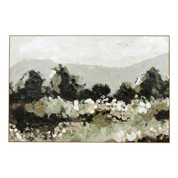 Hillside Meadow Green Box Framed Canvas in 150 x 100cm