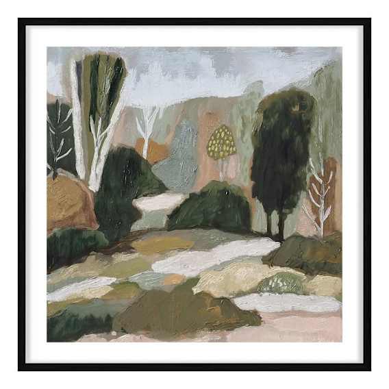 Hidden Grove Framed Print in 118 x 118cm Black