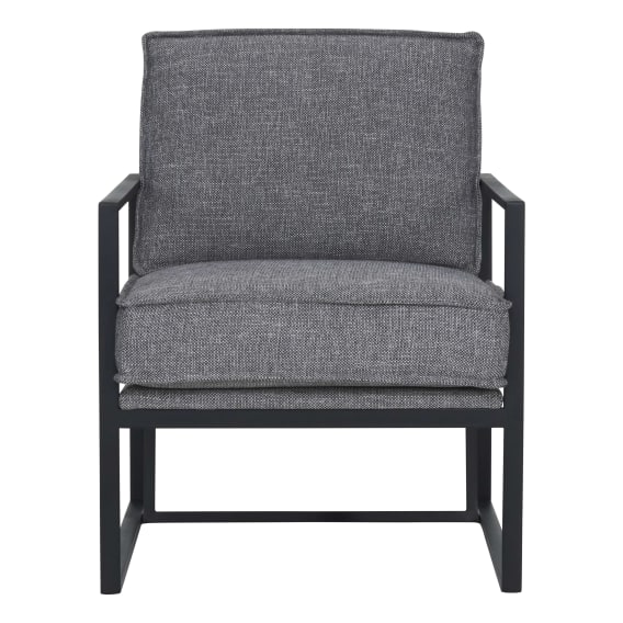 Hugo Designer Chair in Dark Grey Fabric