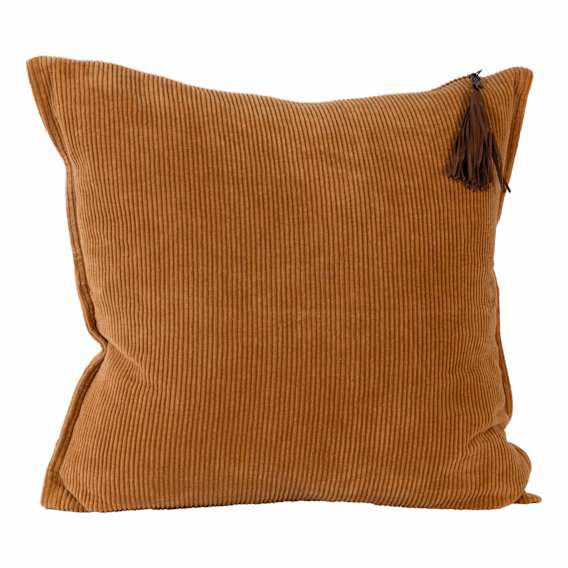 Hudson Feather Fill Cushion 60x60cm in Mustard