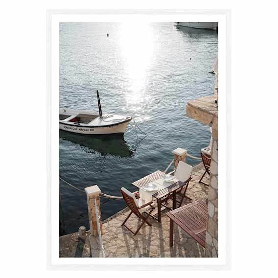 Hvar Date Framed Print in 73 x 103cm