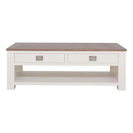 Hyatt Coffee Table 130cm in Mindi Dark Driftwood / Mangowood Ivory
