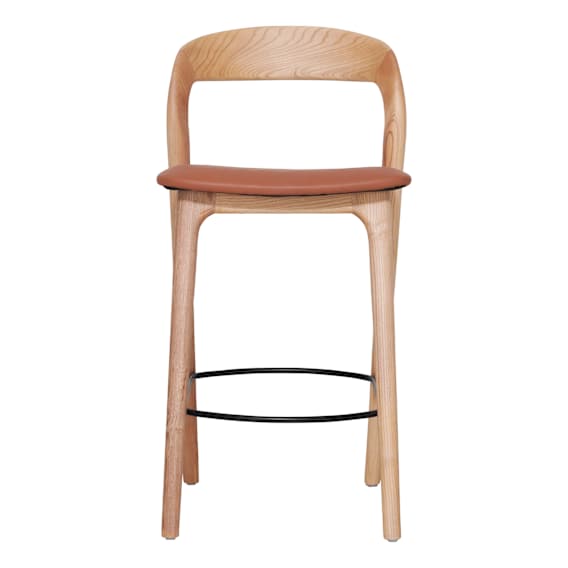 Inca Bar Chair in PU Tan / Ash Natural