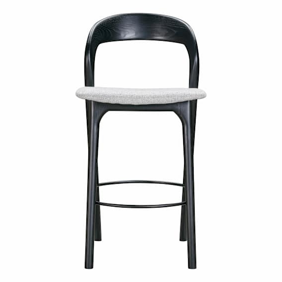Inca Bar Chair in Belfast Grey / Ash Black