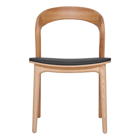 Inca Dining Chair in PU Black / Ash Natural