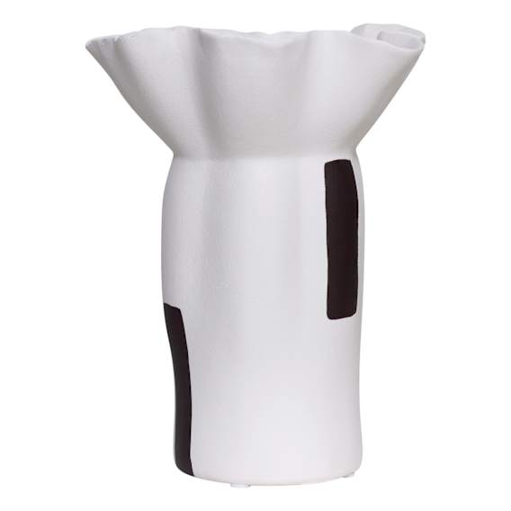 Iris Vase Small 21x27cm in Ivory / Chocolate