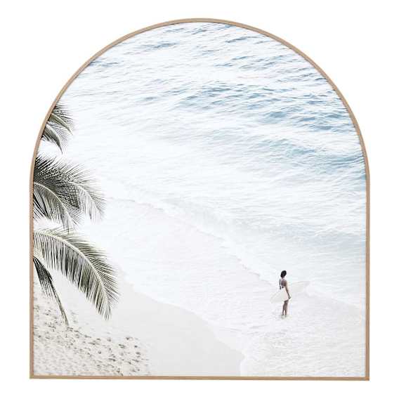 Island Surfer Box Framed Canvas in 80 x 85cm