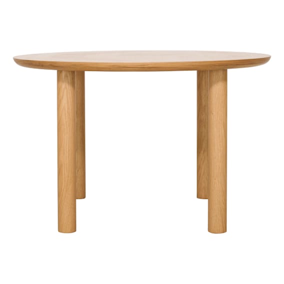 Jacob Round Dining Table 120cm in Oak Clear